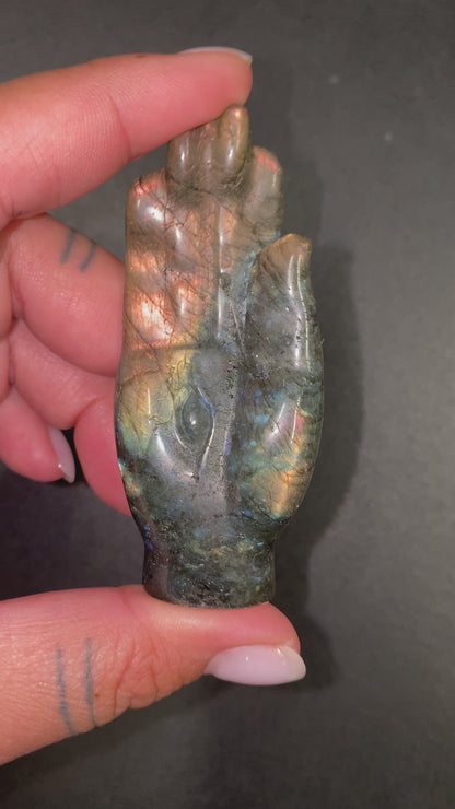 Labradorite Standing Hands