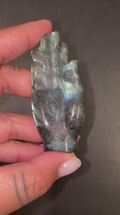 Labradorite Standing Hands