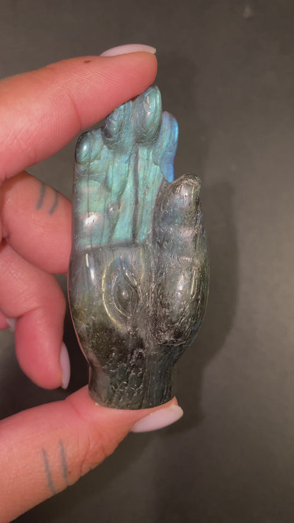 Labradorite Standing Hands