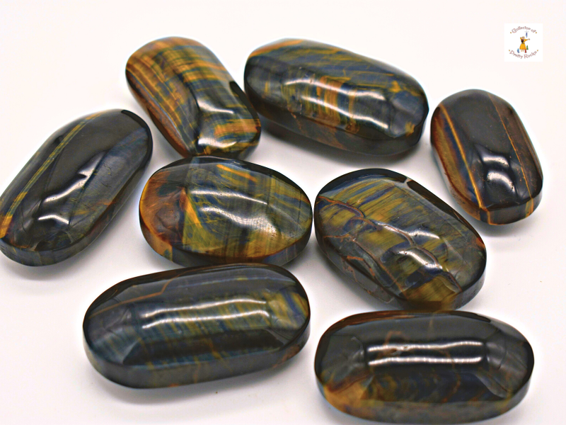 Blue Tigers Eye Palm Stone