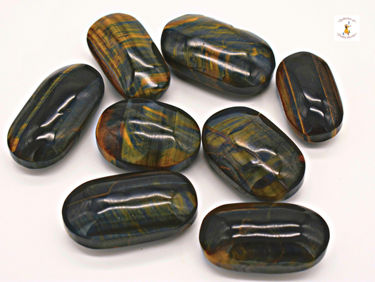 Blue Tigers Eye Palm Stone