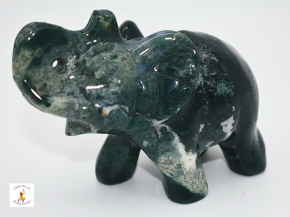 Moss Agate Elephant