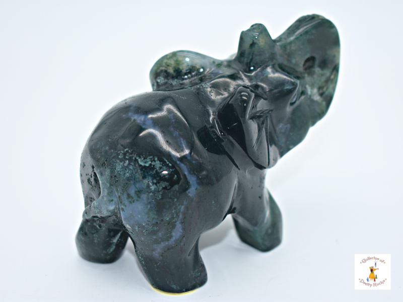 Moss Agate Elephant